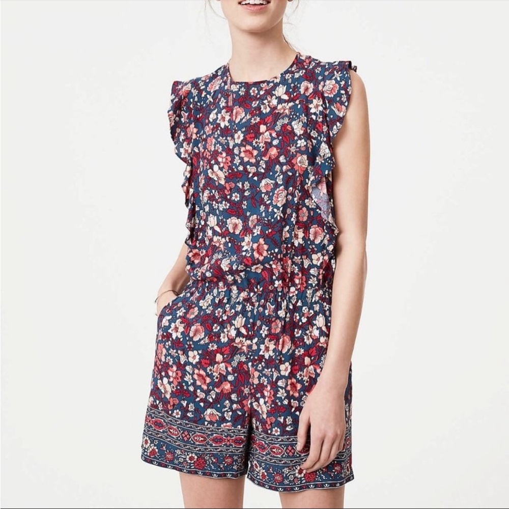 Loft Romper blue pink floral  LP